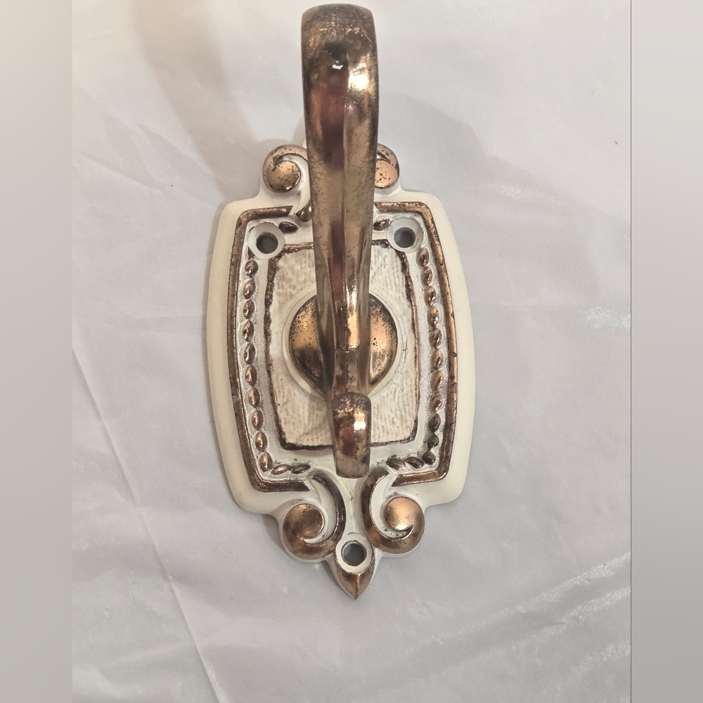 Elegant Bronze and White Wall Hook